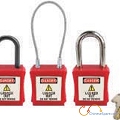 Steel cable safety padlock with blade lock core 606