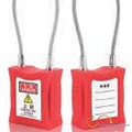 Engineering plastic steel cable safety padlock 206